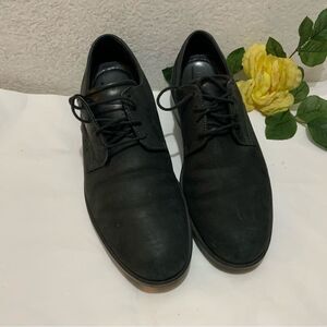 ECCO Mens Dress Shoes Black Leather Lace Up Dress Shoes EU 45 USA 11